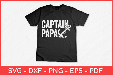 Captain Papa Pontoon Lake Fishing Boating Svg Design SVG artprintfile 