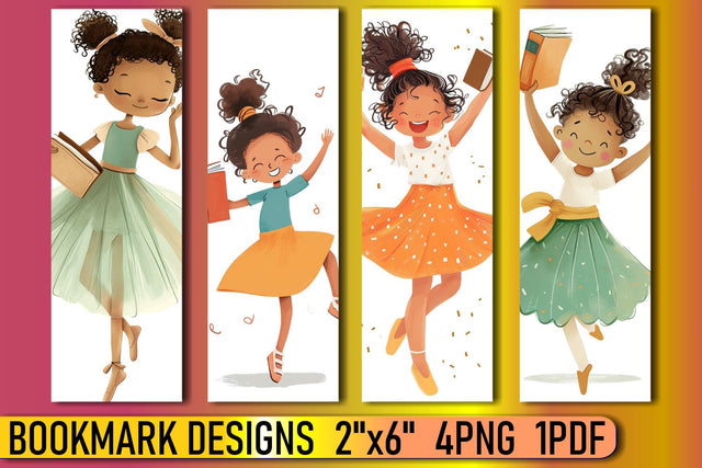 Captivating Child Character Bookmarks Sublimation afrosvg 