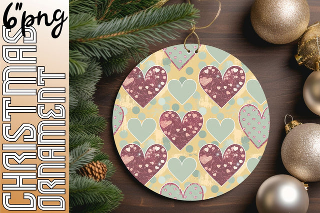 Captivating circle designs for delightful keychains, spark your imagination., Heart Sublimation HoodArtCraft 