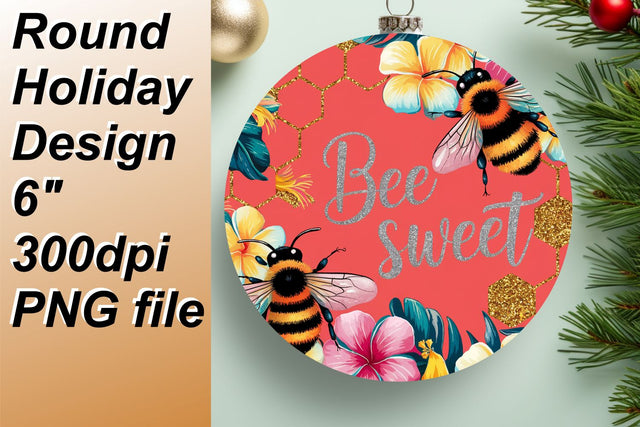 Captivating circle designs for keychains, perfect for every project., Bee Sublimation HoodArtCraft 
