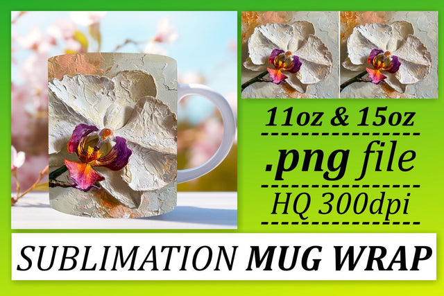 Captivating Floral Sublimation Mug Wrap - 11oz & 15oz Sublimation afrosvg 
