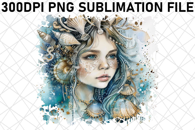 Captivating Siren of the Sea Sublimation Collection Package Sublimation afrosvg 