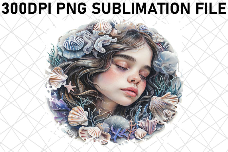 Captivating Siren of the Sea Sublimation Collection Package Sublimation afrosvg 