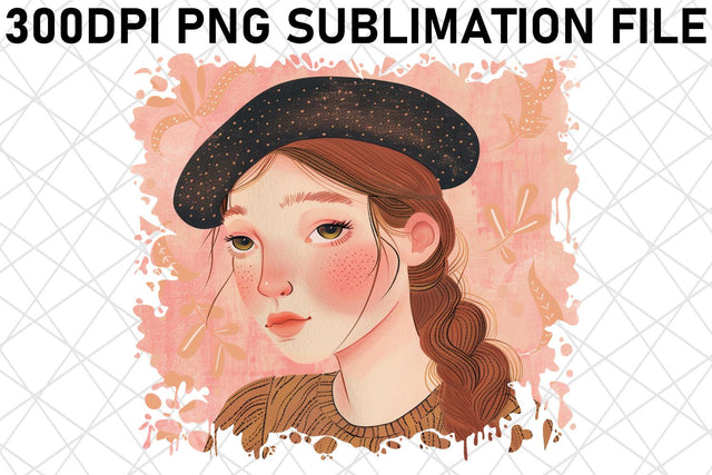 Captivating Woman Portrait PNG Design - Sublimation Sublimation afrosvg 