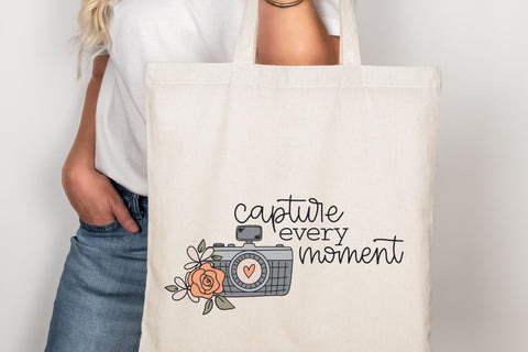 Capture every Moment SVG File for Cricut, Cute Camera Inspirational Quote SVG Designing Digitals 