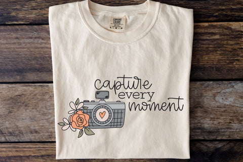 Capture every Moment SVG File for Cricut, Cute Camera Inspirational Quote SVG Designing Digitals 