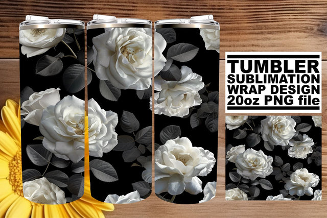 Capture Nature's Beauty - 20oz Flower Pattern Wrap Sublimation afrosvg 