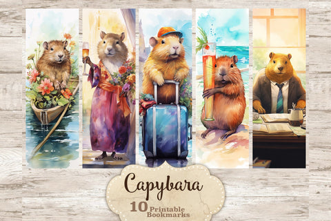 Capybara Bookmarks Printable | Bookmarks Digital SVG GlamArtZhanna 