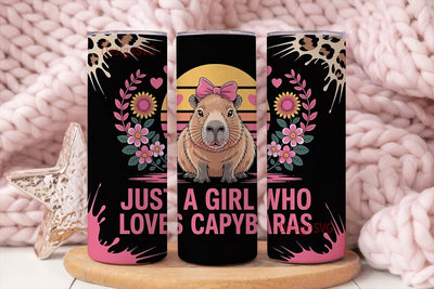 Capybara Lover Tumbler Wrap Sublimation DesignSVG 