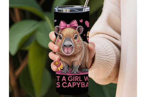 Capybara Lover Tumbler Wrap Sublimation DesignSVG 