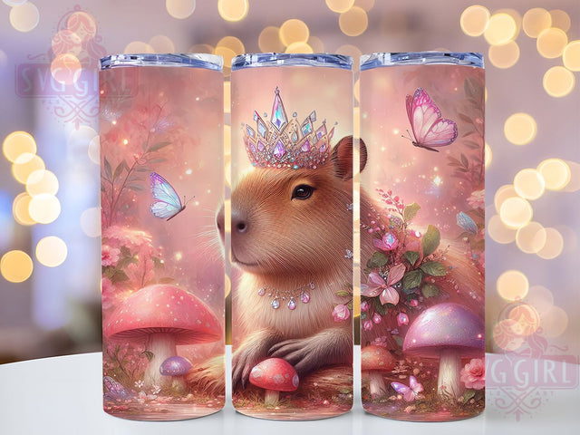 Capybara Mushroom Butterfly Tumbler, Mushroom Design, Butterfly Tumbler, 20oz Sublimation, Animal Tumbler Wrap, Cute Tumbler, Nature Tumbler Sublimation SvggirlplusArt 