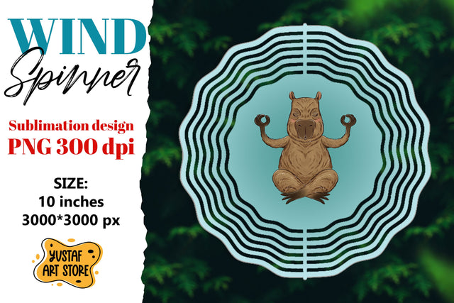 Capybara wind spinner sublimation Sublimation Yustaf Art Store 