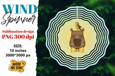 Capybara wind spinner sublimation Sublimation Yustaf Art Store 