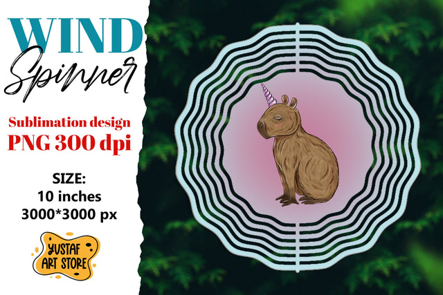 Capybara wind spinner sublimation Sublimation Yustaf Art Store 
