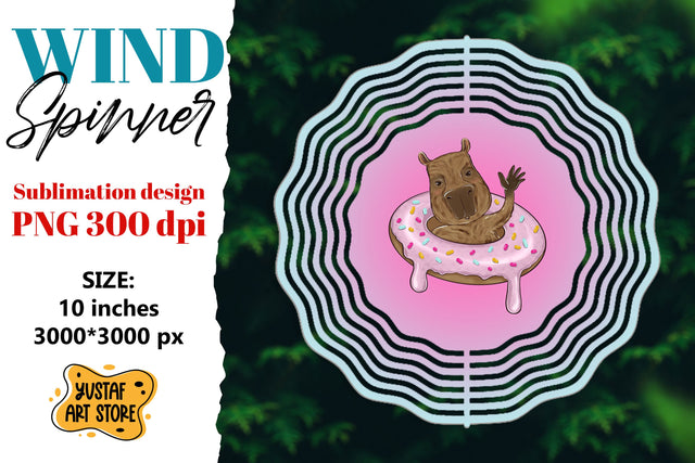 Capybara wind spinner sublimation Sublimation Yustaf Art Store 