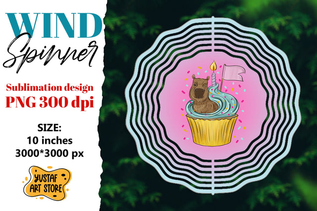 Capybara wind spinner sublimation Sublimation Yustaf Art Store 