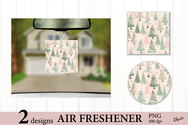 Car Air Freshener Sublimation. Christmas Tree Air Fresh PNG Sublimation Olga Terlyanskaya 