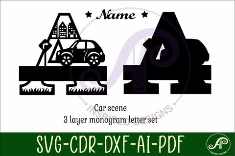 Car Capital Monogram Letter A SVG SVG APInspireddesigns 