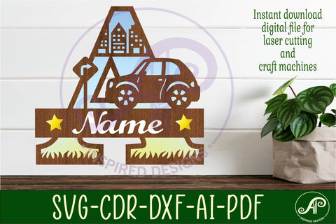 Car Capital Monogram Letter A SVG SVG APInspireddesigns 