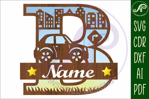 Car Capital Monogram Letter B SVG SVG APInspireddesigns 