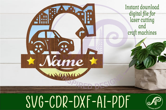 Car Capital Monogram Letter C SVG SVG APInspireddesigns 