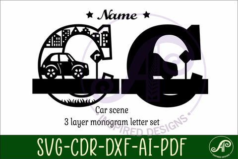 Car Capital Monogram Letter C SVG SVG APInspireddesigns 