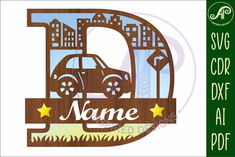 Car Capital Monogram Letter D SVG SVG APInspireddesigns 