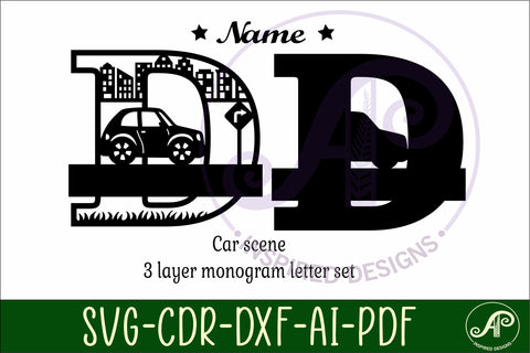 Car Capital Monogram Letter D SVG SVG APInspireddesigns 