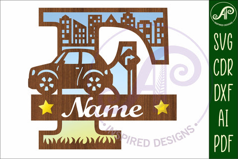 Car Capital Monogram Letter F SVG SVG APInspireddesigns 