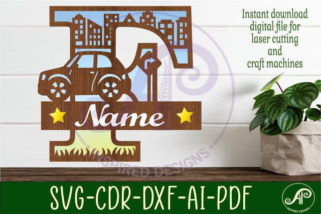 Car Capital Monogram Letter F SVG SVG APInspireddesigns 