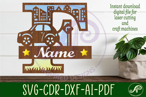 Car Capital Monogram Letter F SVG SVG APInspireddesigns 