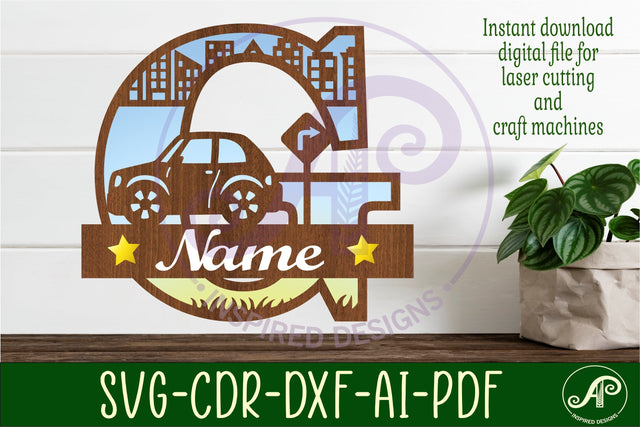 Car Capital Monogram Letter G SVG SVG APInspireddesigns 