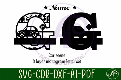 Car Capital Monogram Letter G SVG SVG APInspireddesigns 