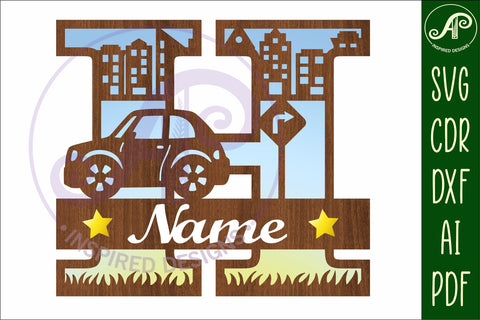 Car Capital Monogram Letter H SVG SVG APInspireddesigns 