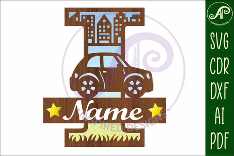 Car Capital Monogram Letter I SVG SVG APInspireddesigns 