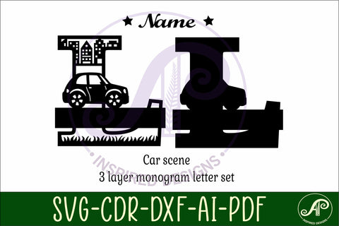 Car Capital Monogram Letter L SVG SVG APInspireddesigns 