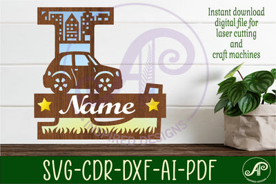 Car Capital Monogram Letter L SVG SVG APInspireddesigns 