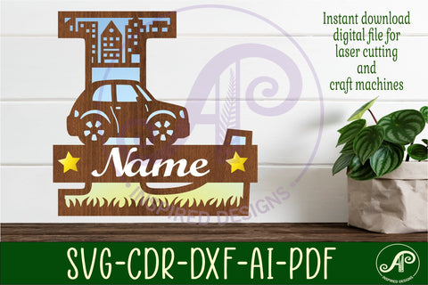 Car Capital Monogram Letter L SVG SVG APInspireddesigns 