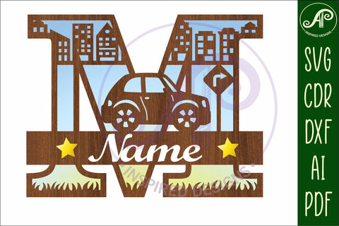 Car Capital Monogram Letter M SVG SVG APInspireddesigns 