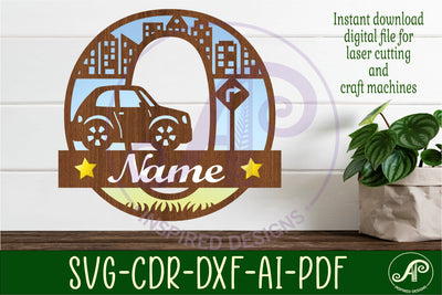 Car Capital Monogram Letter O SVG SVG APInspireddesigns 
