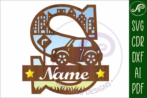 Car Capital Monogram Letter S SVG SVG APInspireddesigns 