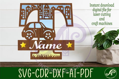 Car Capital Monogram Letter T SVG SVG APInspireddesigns 