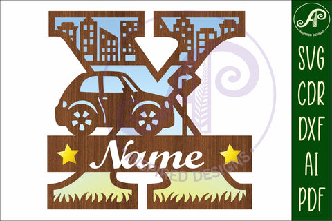 Car Capital Monogram Letter X SVG SVG APInspireddesigns 