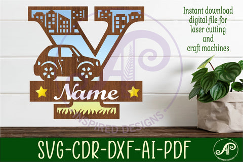 Car Capital Monogram Letter Y SVG SVG APInspireddesigns 