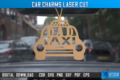 Car Charms Bundle | Engraved Car Accessories | Suspension for Car Mirror | CNC Files SVG Fly Design 