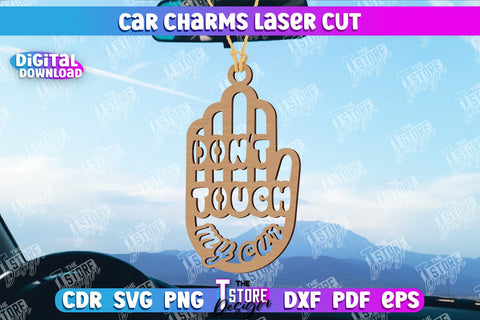 Car Charms Laser Cut Bundle, Car Hanger SVG, Car Accessory, Wooden Car Charms, Car Ornament SVG The T Store Design 