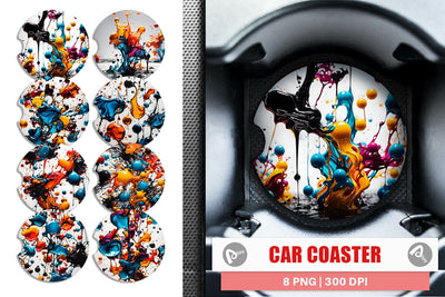 Car Coaster 3D Ink Liquid Sublimation artnoy 