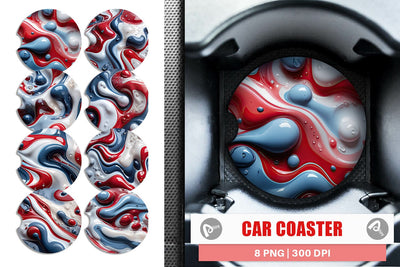 Car Coaster 3D Liquid Sublimation artnoy 