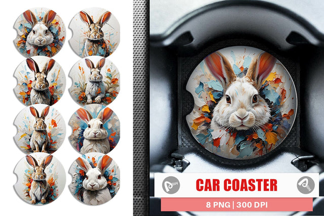 Car Coaster 3D Turtle Painting Sublimation artnoy 