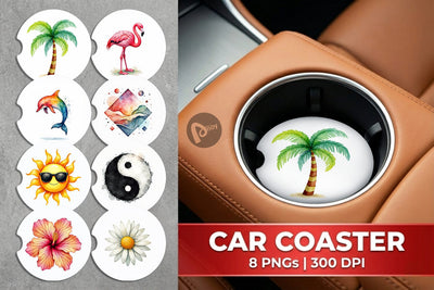Car Coaster 90s Tropical Memphis Sublimation artnoy 